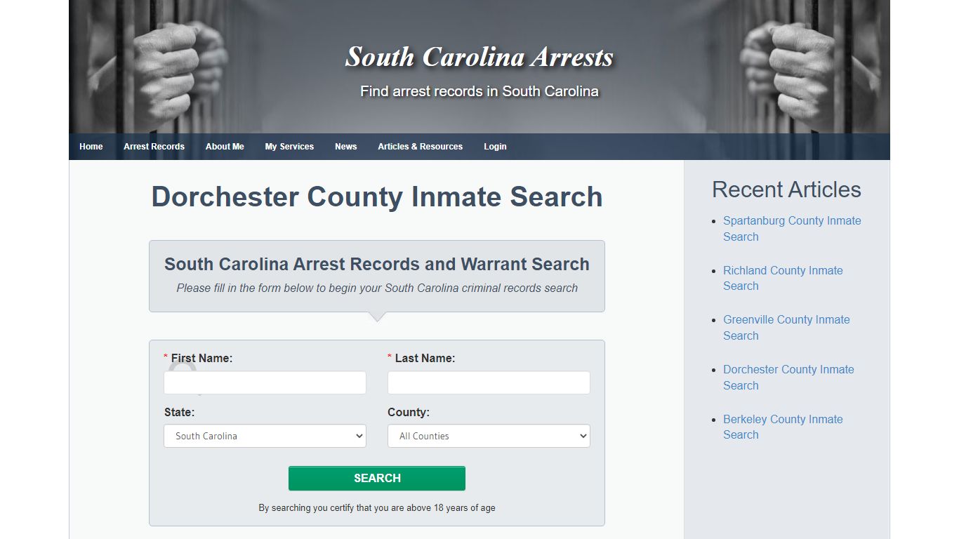 Dorchester County Inmate Search - South Carolina Arrests